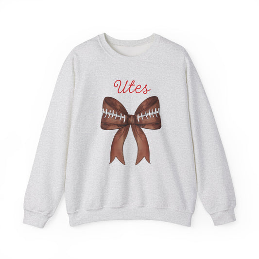 Utah Utes Football Bow Gildan Crew Sweatshirt