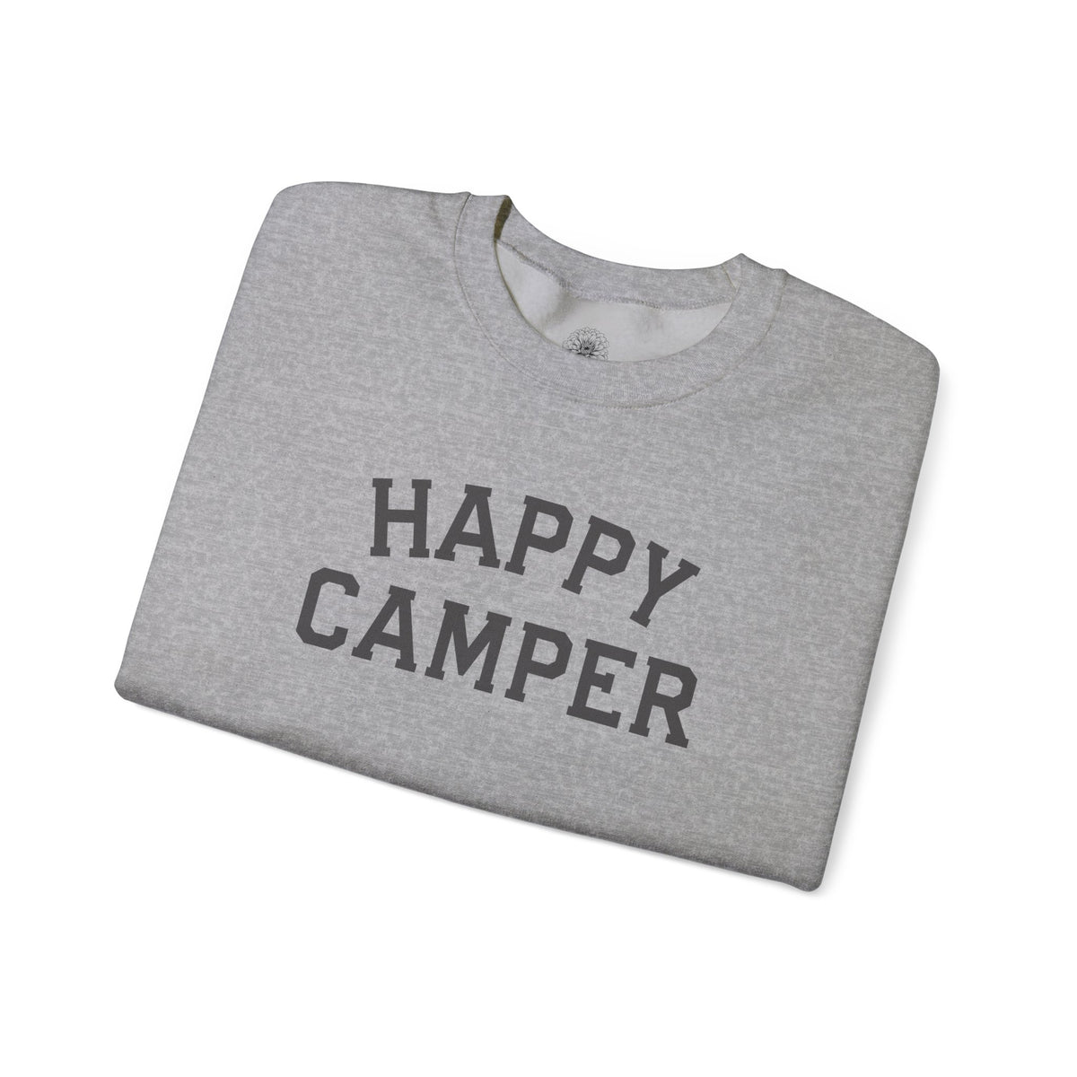 Happy Camper Grey Crewneck Sweatshirt