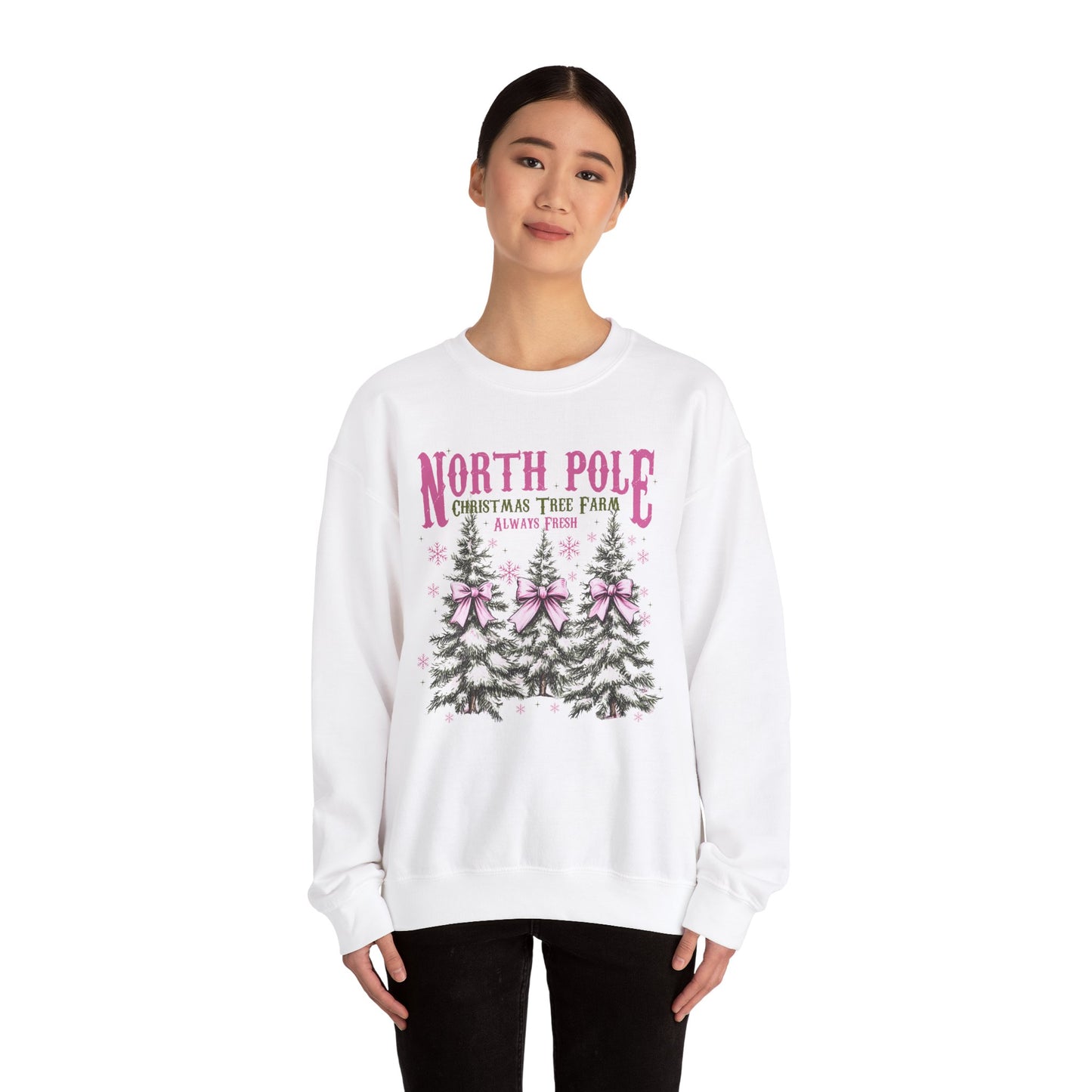 North Pole Tree Farm Gildan Crew Sweatshirt