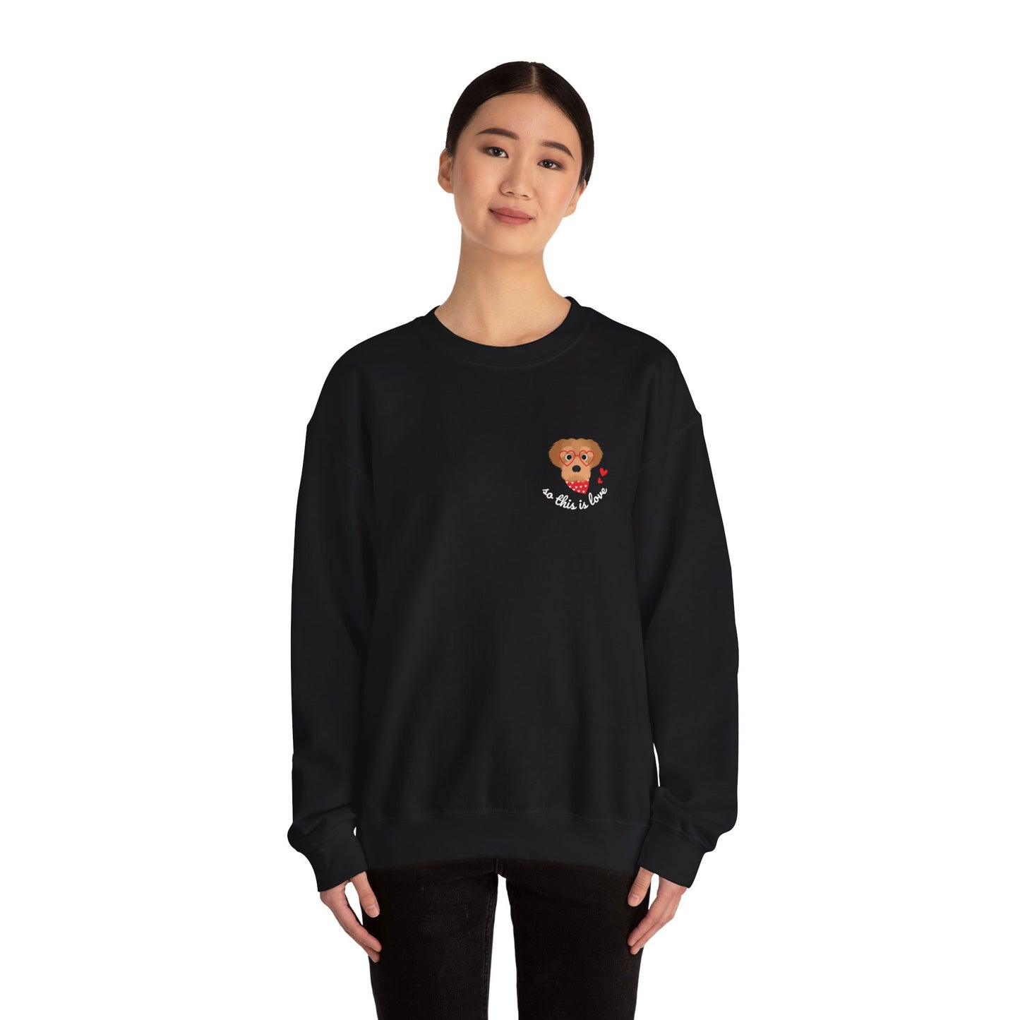 So This Is Love Yorkipoo Gildan Crew Sweatshirt