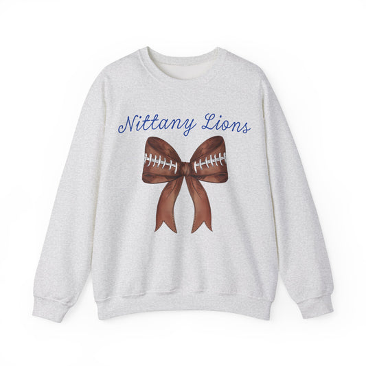 Penn State Nittany Lions Football Bow Gildan Crew Sweatshirt