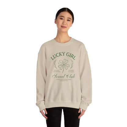 Lucky Girl Gildan Crew Sweatshirt
