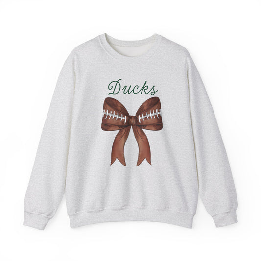 Oregon Ducks Football Bow Gildan Crew Sweatshirt