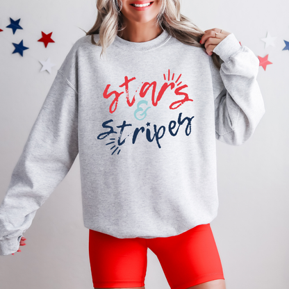 Stars & Stripes Gildan Crew Sweatshirt