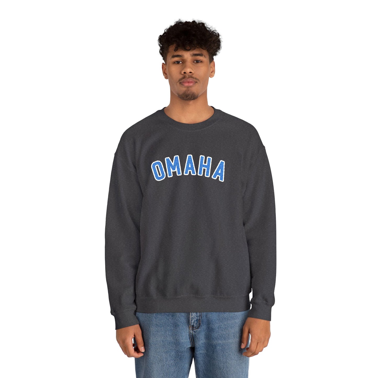 Omaha Dark Blue Embroidered Sweatshirt