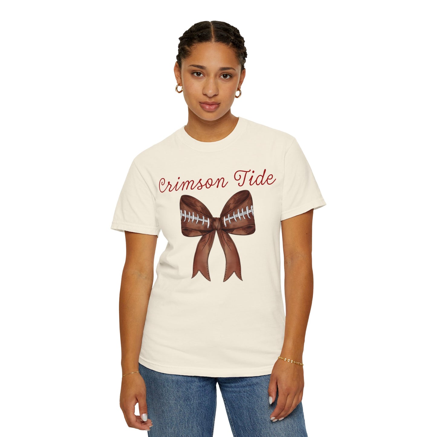 Alabama Crimson Tide Coquette Football Bow CC Shirt