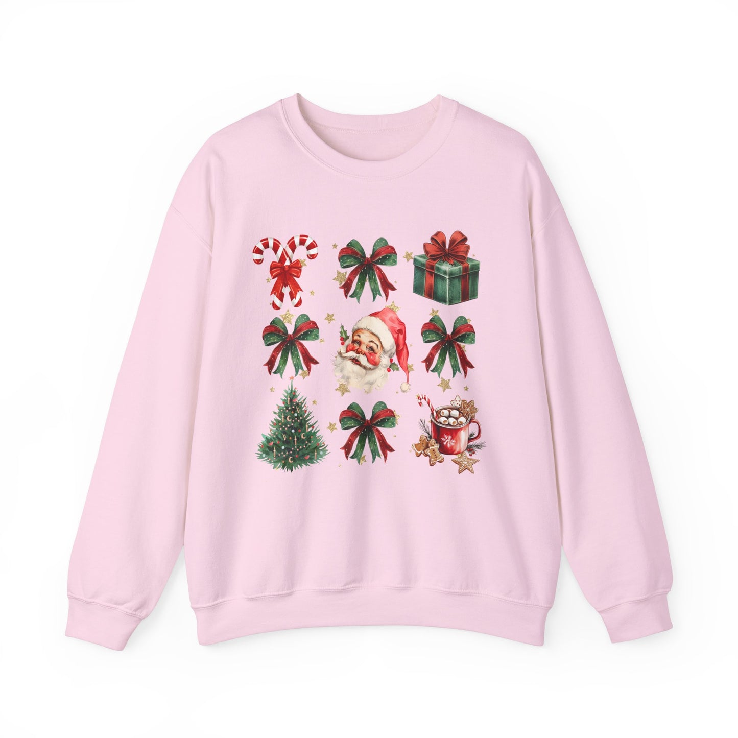 Santa Grid Gildan Crew Sweatshirt