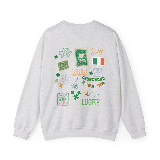 Lucky Collage Gildan Crew Sweatshirt