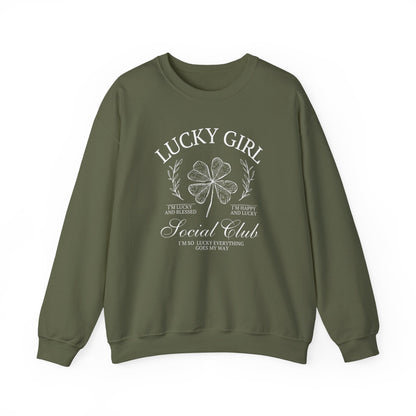 Lucky Girl Gildan Crew Sweatshirt