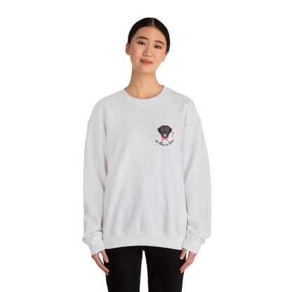 So This Is Love Black Lab Gildan Crew Sweatshirt