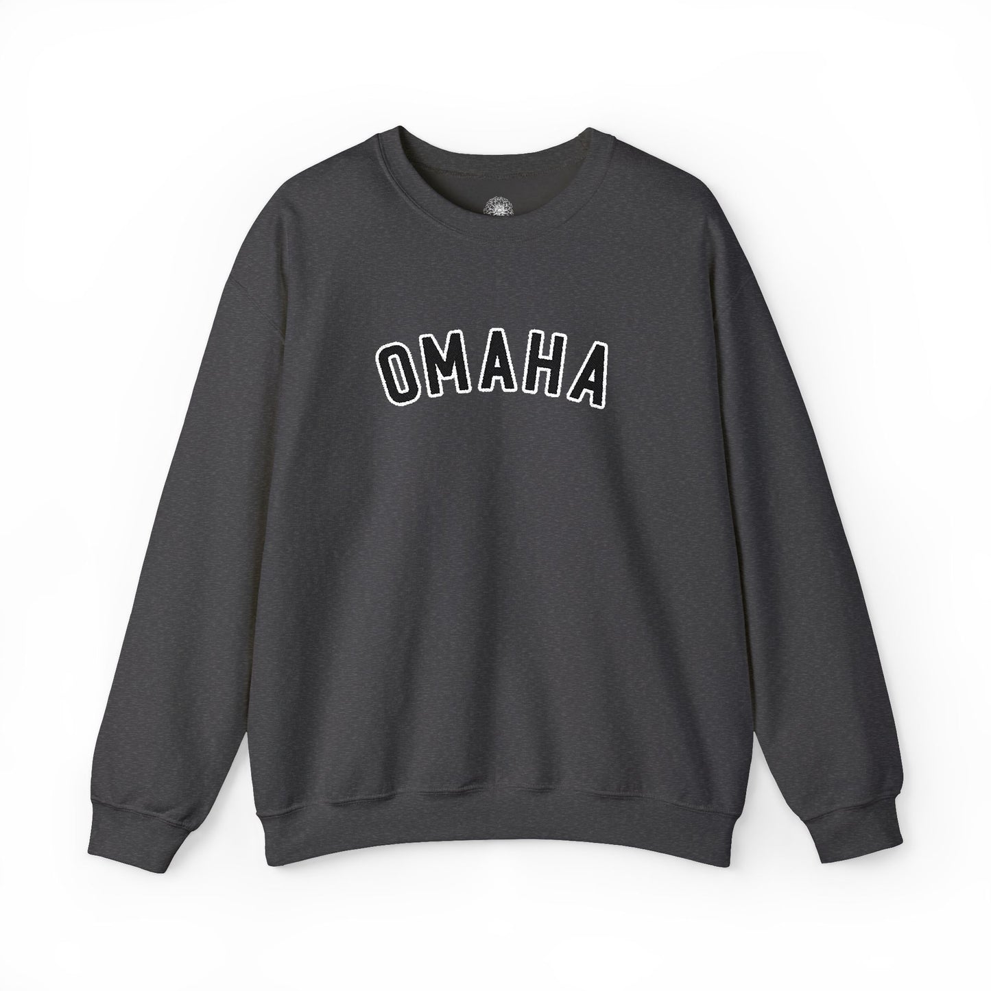 Omaha Dark Black Embroidered Sweatshirt
