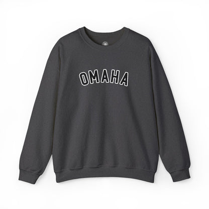 Omaha Dark Black Embroidered Sweatshirt