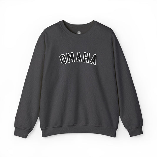Omaha Dark Black Embroidered Sweatshirt
