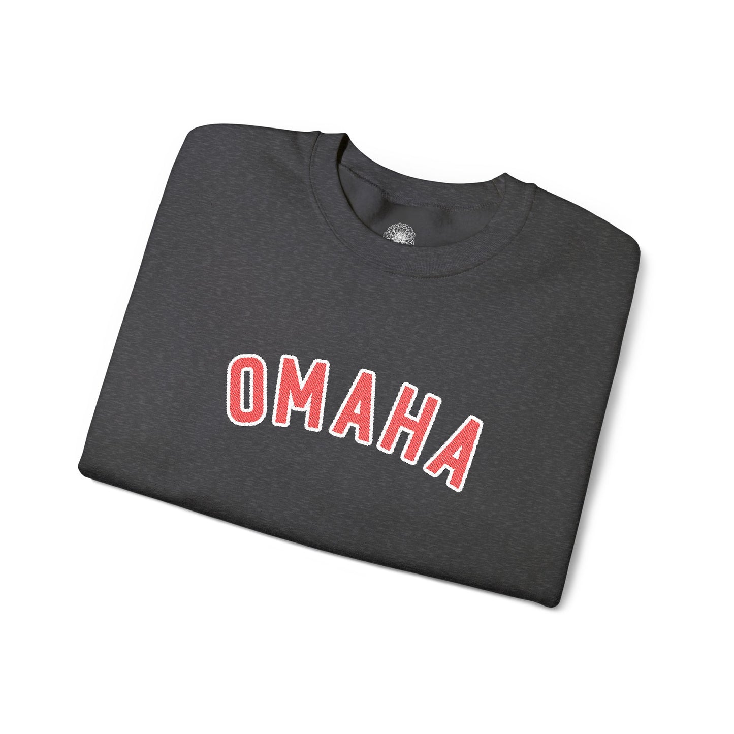 Omaha Dark Red Embroidered Sweatshirt