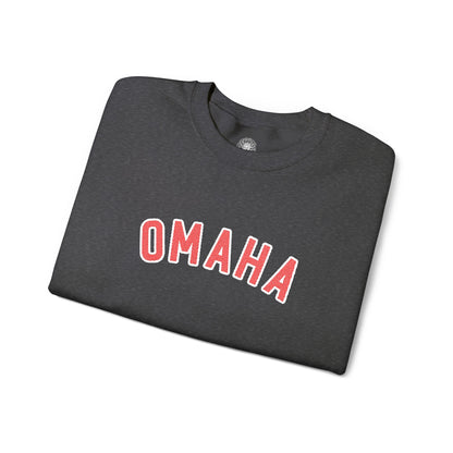 Omaha Dark Red Embroidered Sweatshirt