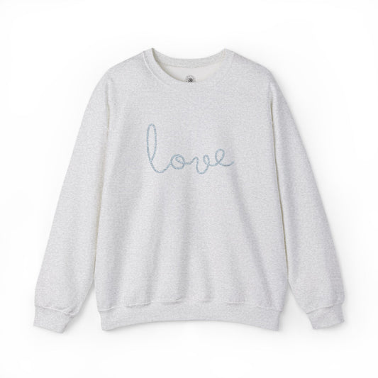 Love Grey Embroidered Sweatshirt