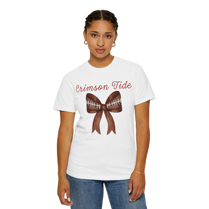 Alabama Crimson Tide Coquette Football Bow CC Shirt