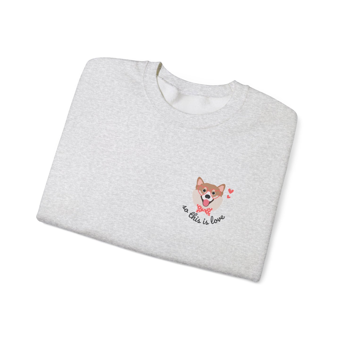 So This Is Love Shiba Inu Gildan Crew Sweatshirt