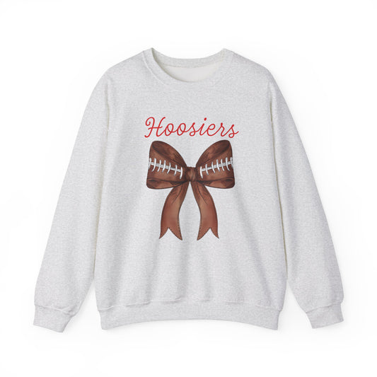 Indiana Hoosiers Football Bow Gildan Crew Sweatshirt