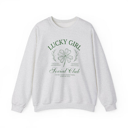 Lucky Girl Gildan Crew Sweatshirt