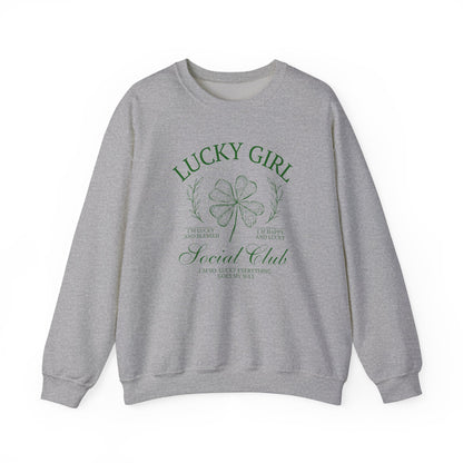 Lucky Girl Gildan Crew Sweatshirt