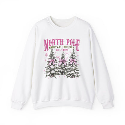 North Pole Tree Farm Gildan Crew Sweatshirt