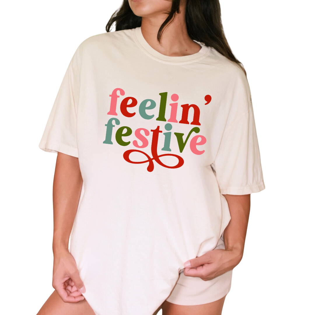 Feeling Festive Comfort Colors Graphic Tee