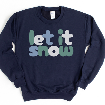 Let It Snow Gildan Crew Sweatshirt