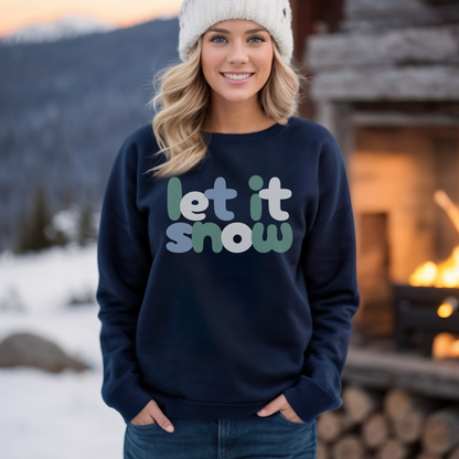 Let It Snow Gildan Crew Sweatshirt